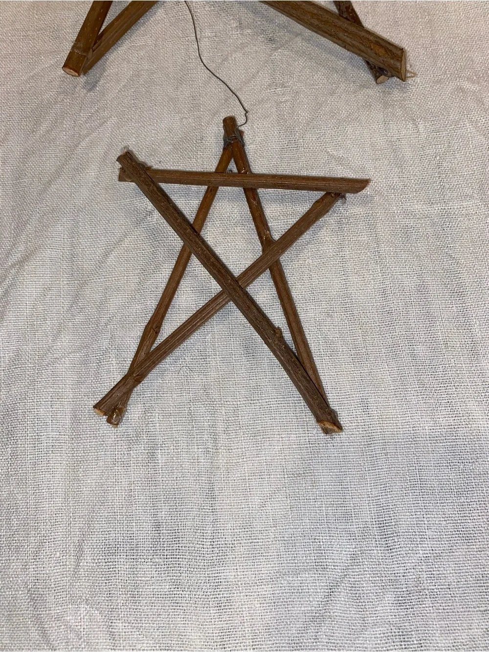 Rustic Brown Twig Star Wall Hanging - Home Wall Decor set of 3 stars